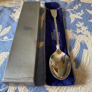 VTG SG England Silver Plated Large Serving Spoon
